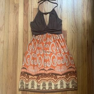 Arden B. Small Halter Safari print dress